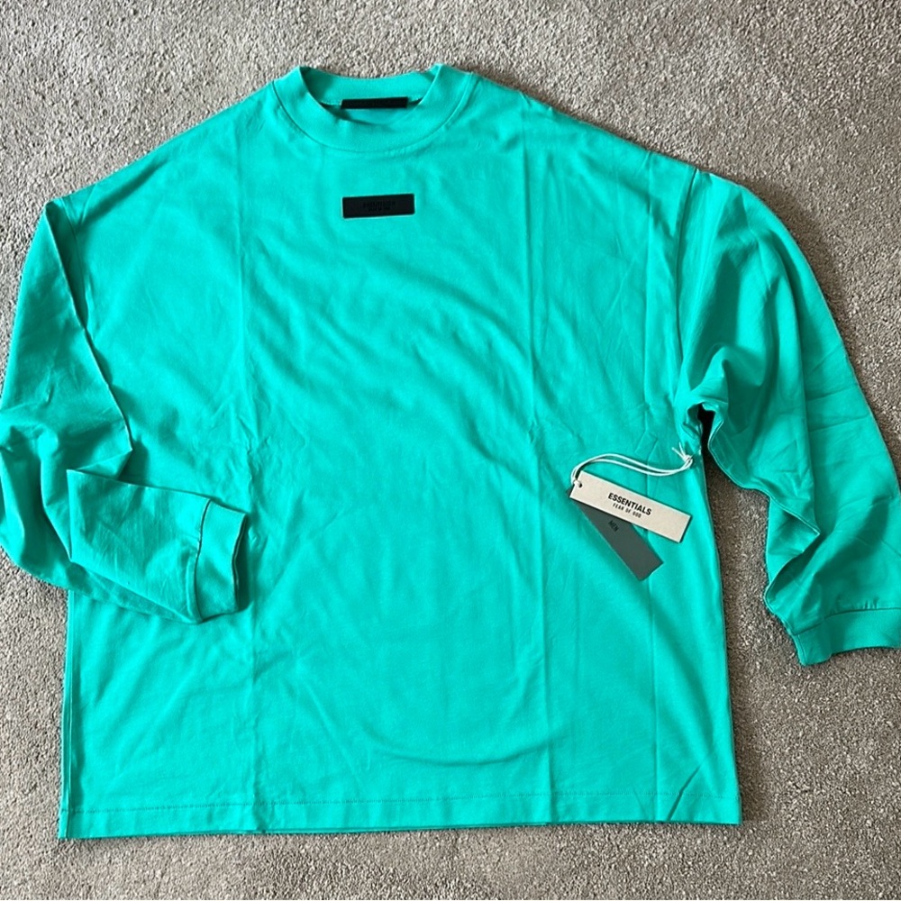Fear of God Essentials Mint Leaf LS Crewneck